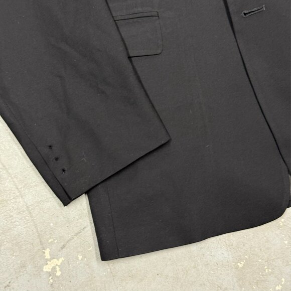 Burberry London Blazer Black Sport Coat Wool Made in USA 42L *No Buttons - Picture 3 of 12